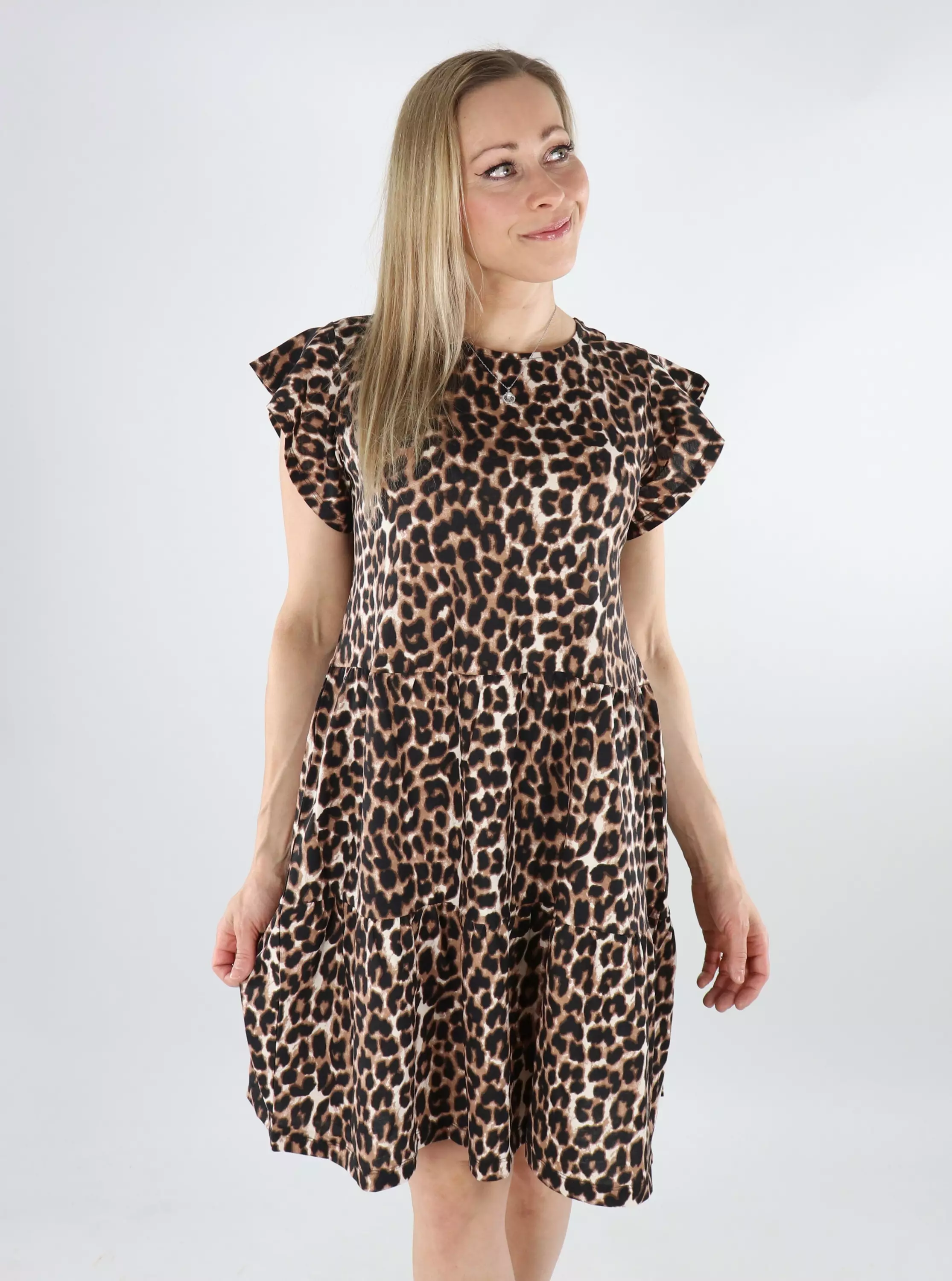 Vila leopardikuosinen mekko Sybil Summer ruskea/leopardikuosi