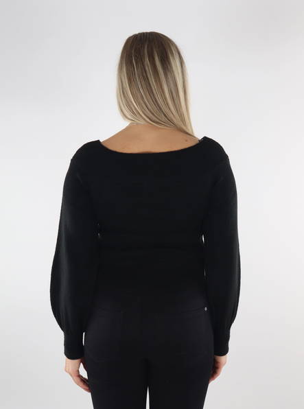 Only Jane Off shoulder-neule musta - Naisten neuleet - 134550 - 2