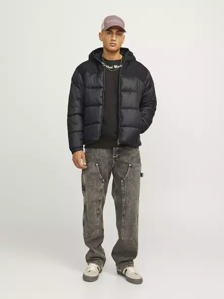 Jack&Jones miesten talvitakki Moon Puffer musta - Miesten takit - 137390 - 2