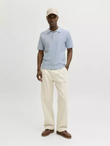 Jack&Jones miesten lyhythihainen neule Bluriley ashley blue - Miesten T-paidat - 140940 - 2