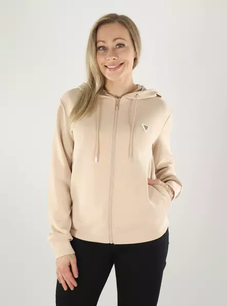 Guess naisten collegetakki V4YQ06KCAY2G1L9 beige - Huvtröjor och sweatshirts - 142050 - 1