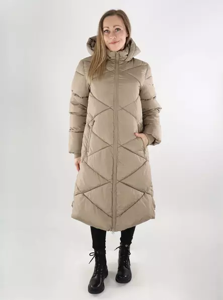 JDY naisten pitkä talvitakki Vista Padded beige - Naisten talvitakit - 139870 - 1