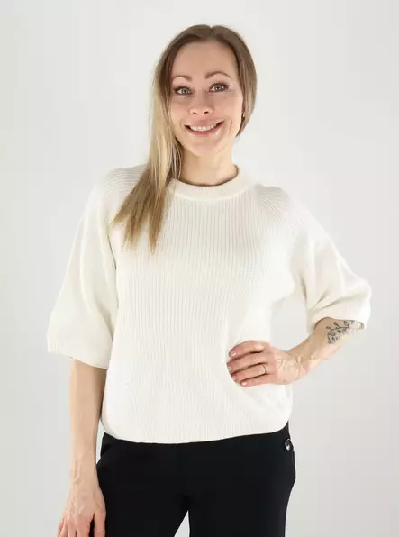 JJXX puuvillaneule Marge Twist valkoinen - Naisten neuleet - 140160 - 1