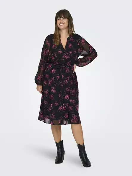 Only Carmakoma pluskoon mekko Melena musta/fuksia - Mekot ja tunikat - 136940 - 1