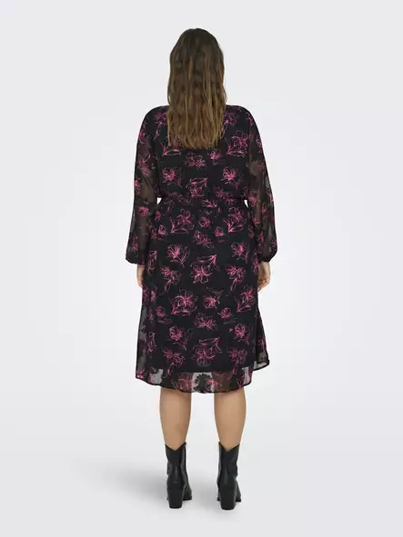 Only Carmakoma pluskoon mekko Melena musta/fuksia - Mekot ja tunikat - 136940 - 2