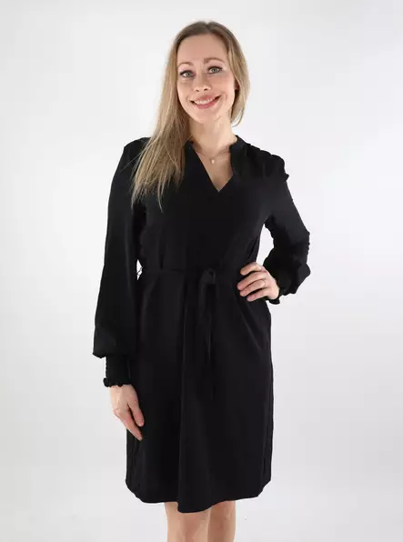 Only joustava mekko Mette V-Neck musta - Naisten kauluspaidat ja puserot - 137620 - 1