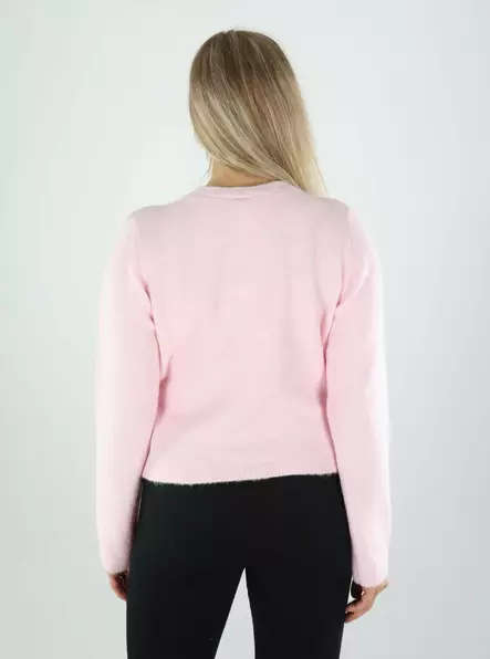 Only naisten neule Liva v-neck wrap vaaleanpunainen - Stickat för damer - 141720 - 2