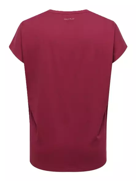 Only Play Curvy pluskoon T-Paita Aubree viininpunainen - Sport T-shirts för damer - 141470 - 2