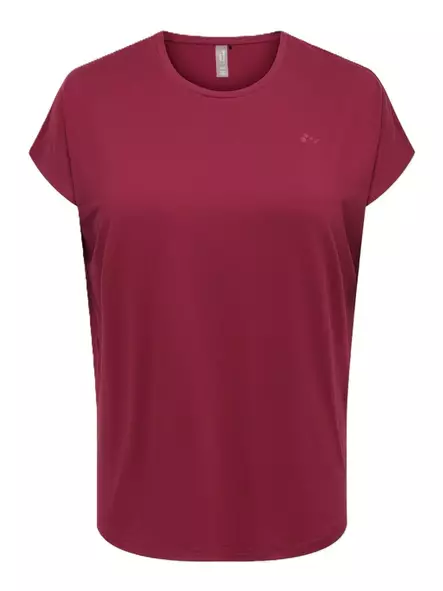 Only Play Curvy pluskoon T-Paita Aubree viininpunainen - Sport T-shirts för damer - 141470 - 1
