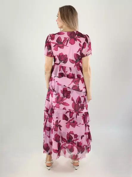 Vero Moda naisten frillahelmainen mekko Blair parfait pink/juna - Klänningar och tunikor - 141030 - 2