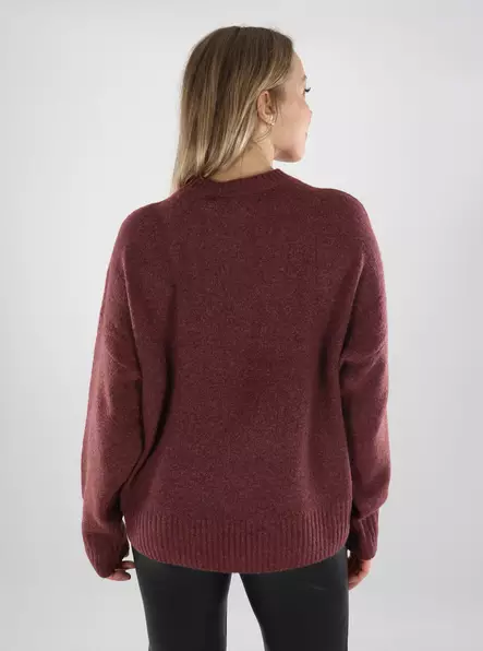 Vero Moda naisten neule Boom O-Neck punertavan ruskea - Naisten neuleet - 139970 - 2
