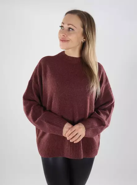 Vero Moda naisten neule Boom O-Neck punertavan ruskea - Naisten neuleet - 139970 - 1