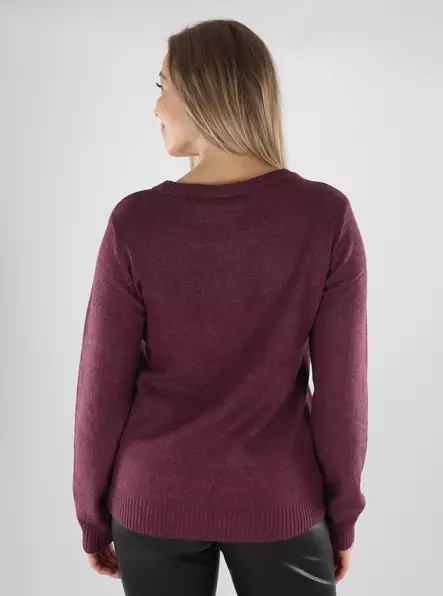 Vila naisten neule Ril o-neck violetti - Naisten neuleet - 139670 - 2