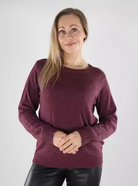 Vila naisten neule Ril o-neck violetti - Naisten neuleet - 139670 - 1