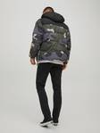 Jack&Jones miesten hupullinen kevyttoppatakki Chili puffer musta/camo - Miesten takit - 132400 - 2