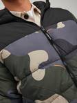 Jack&Jones miesten hupullinen kevyttoppatakki Chili puffer musta/camo - Miesten takit - 132400 - 3
