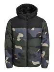 Jack&Jones miesten hupullinen kevyttoppatakki Chili puffer musta/camo - Miesten takit - 132400 - 5