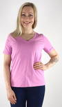 Pieces naisten puuvillainen T-paita Ria v-neck violet - Naisten T-paidat - 132880 - 1