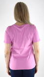 Pieces naisten puuvillainen T-paita Ria v-neck violet - Naisten T-paidat - 132880 - 2
