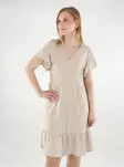 Only joustava mekko Sandra V-Neck beige - Mekot ja tunikat - 138440 - 1