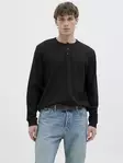 Jack&Jones miesten vaarinpaita Dover Henley musta - Miesten pitkähihaiset paidat - 138930 - 1