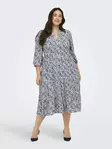 Only Carmakoma kuviollinen pluskoon mekko CARMILANA 7/8 coronet blue/jadie flow - Mekot ja tunikat - 140670 - 1