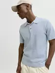 Jack&Jones miesten lyhythihainen neule Bluriley ashley blue - Miesten T-paidat - 140940 - 5