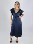 Vila naisten satiinimekko Avelina midi laivastonsininen - Klänningar och tunikor - 141250 - 1