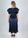 Vila naisten satiinimekko Avelina midi laivastonsininen - Klänningar och tunikor - 141250 - 2