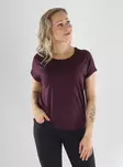 Only naisten T-paita Moster meleerattu viininpunainen - T-shirts för damer - 141550 - 1