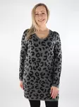 JDY naisten neulemekko Elena Leo harmaa/musta - Naisten neuleet - 137180 - 1