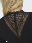 Only Carmakoma pluskoon ribattu paita Tilde Rib Lace musta - Naisten pitkähihaiset paidat - 137610 - 5
