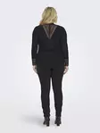 Only Carmakoma pluskoon ribattu paita Tilde Rib Lace musta - Naisten pitkähihaiset paidat - 137610 - 3