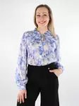 Only naisten kukkakuosinen paita Miriam Frill valkoinen/sininen - Naisten T-paidat - 138110 - 1