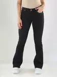 Only naisten matalavyötäröiset farkut Phoebe lw flared musta - Jeans för damer - 141640 - 1