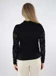 Only damskjorta Mesh svart/geometrisk - Långärmade tröjor för  damer - 137580 - 2