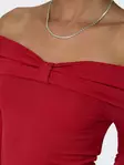 Only naisten paita Fayola Off Shoulder punainen - Naisten pitkähihaiset paidat - 137660 - 3