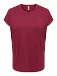 Only Play Curvy pluskoon T-Paita Aubree viininpunainen - Sport T-shirts för damer - 141470 - 1