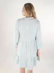 Vero Moda mekko/tunika Nanna 3/4 mintunvihreä/valkoinen - Mekot ja tunikat - 138560 - 2