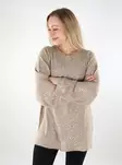Vero Moda naisten glitterneule Leilani Long beige - Naisten neuleet - 137590 - 1