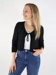 Vero Moda naisten neuletakki Newverena 3/4 V-Neck musta - Naisten neuleet - 138740 - 1