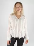 Vila naisten pusero Mitalla Flounce V-Neck valkoinen - Naisten kauluspaidat ja puserot - 139560 - 1
