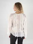 Vila naisten pusero Mitalla Flounce V-Neck valkoinen - Naisten kauluspaidat ja puserot - 139560 - 2
