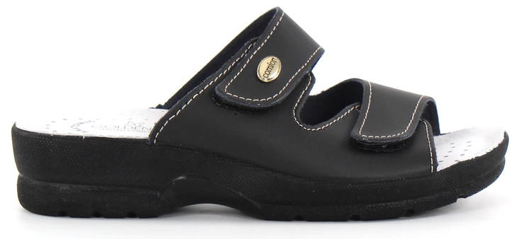 Golden Fit Pistokkaat 714 nahkaa musta - Naisten työkengät - 125440 - 1