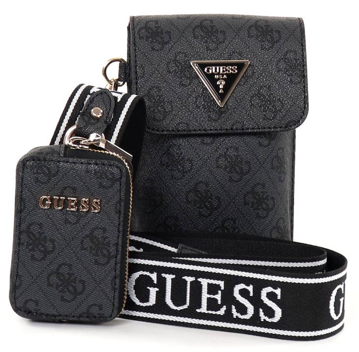Guess Väska Latona flap Chit chat coal logotyp - Handväskor - 135050 - 1