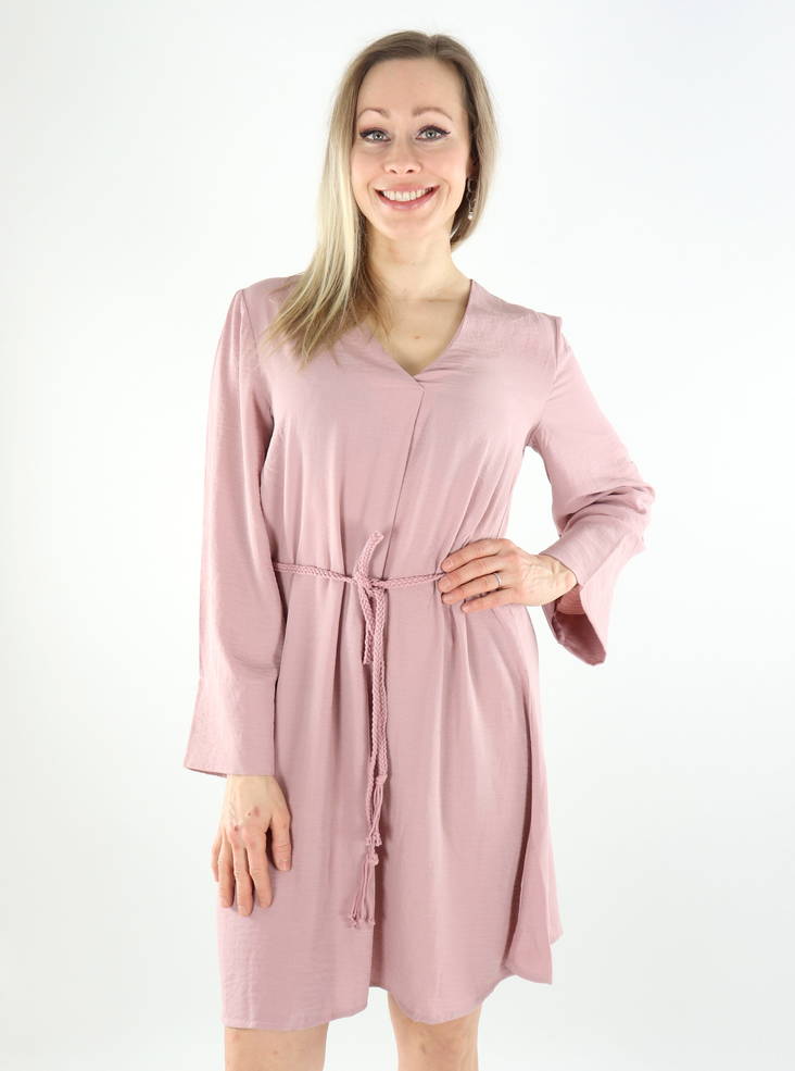 JDY mekko Divya 7/8 v-neck vaaleanpunainen - Mekot ja tunikat - 135400 - 1