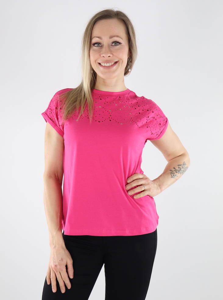 JDY naisten t-paita Viva Life pinkki - Naisten T-paidat - 135350 - 1