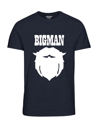 Jack&Jones T-Paita Iska Bigman tummansininen - Miesten T-paidat - 129850 - 3