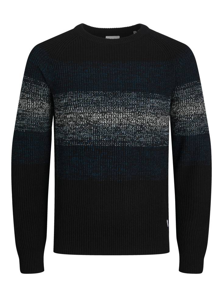 Jack&Jones miesten neule Pannel musta/sininen - Miesten neuleet - 134750 - 1
