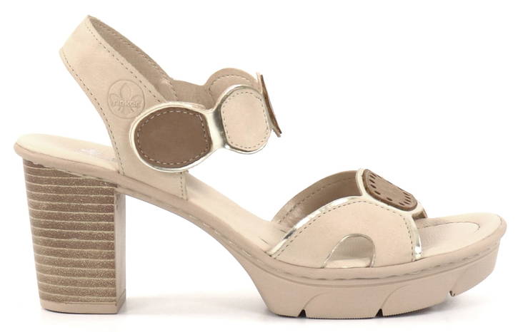 Rieker Sandaler 67576-61 beige kombi - Rieker sandals - 133500 - 1